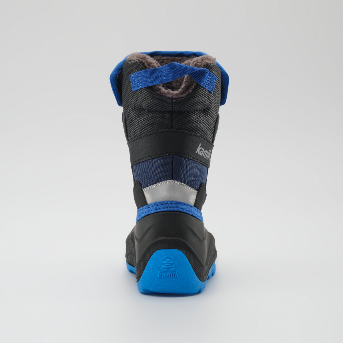 Navy : Luke EZ Kids Winter Boots - Back View