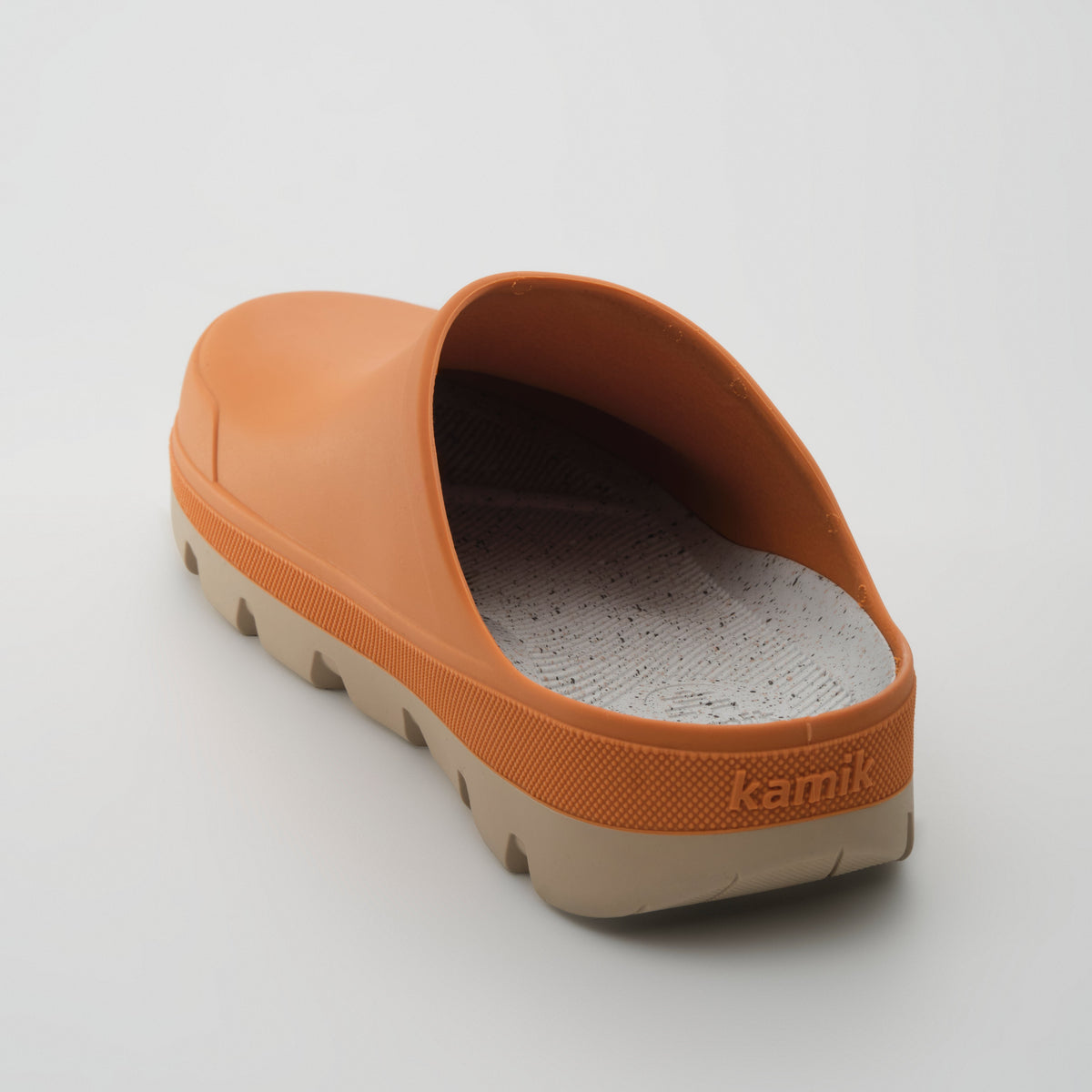 Orange-Fossil : Nova Unisex Comfort Clogs - Three-Quarter Back View