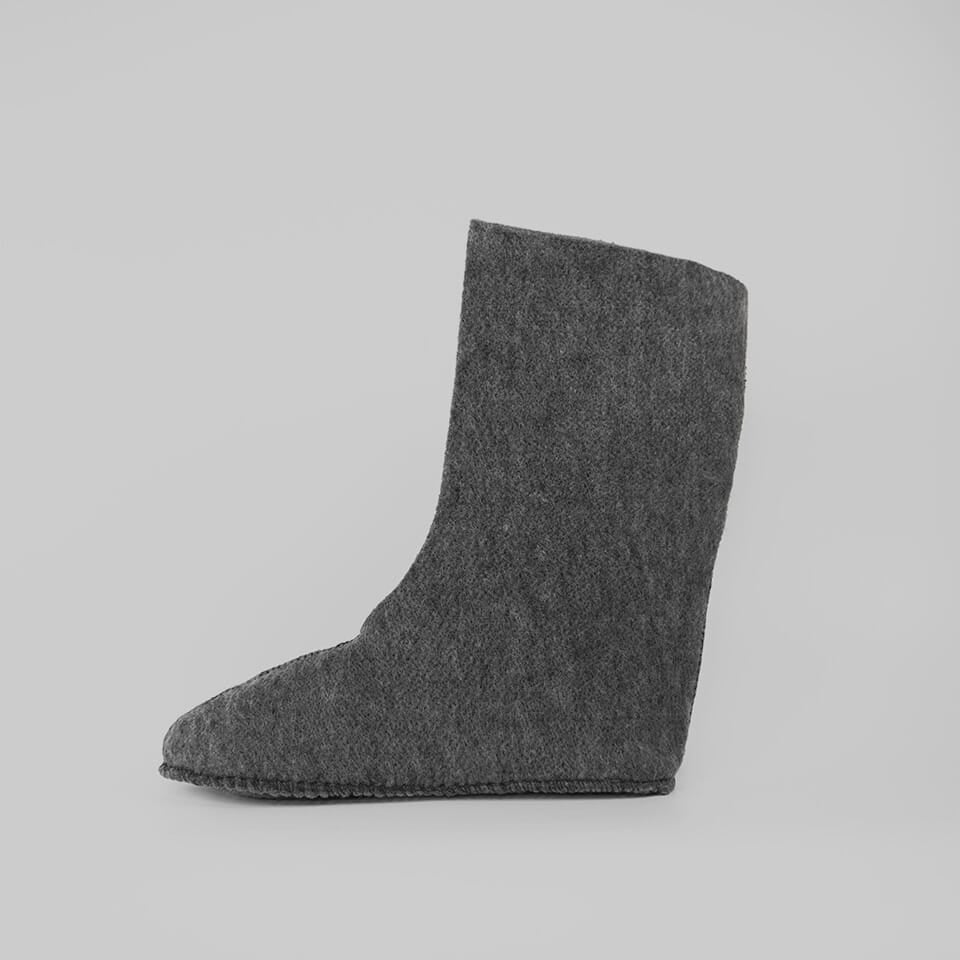 GRAY : Men Felt Replacement Liner 8mm for Tundra Boots Inside View