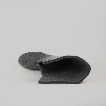 GRAY : Women Felt Replacement Liner 8mm for Tundra Boots Inside View