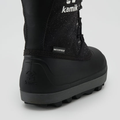 Glitter : Cascade Kids Winter Boots - Close-up Back View