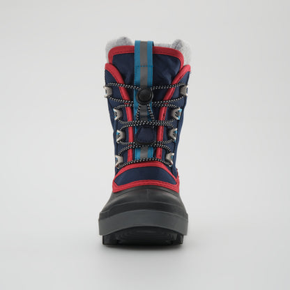 Navy : Cascade Kids Winter Boots - Front View