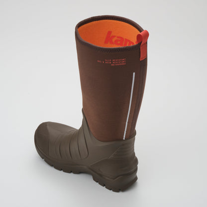 Brown : Field Day Men's Work Boots - Three-Quarter Back View