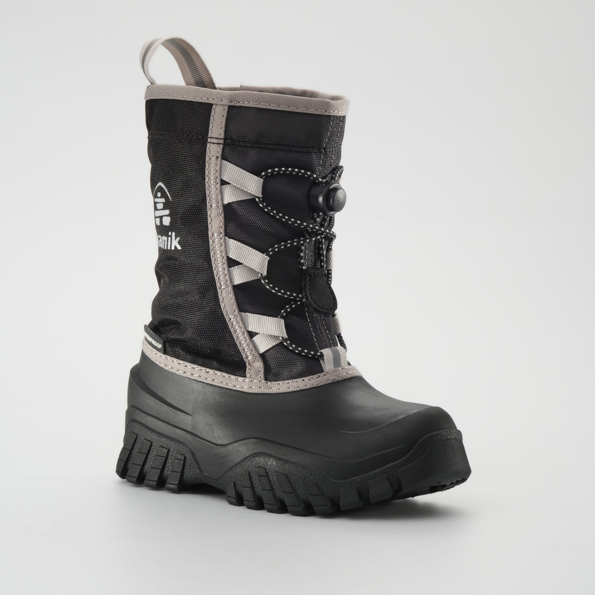 Black-Charcoal : Freezie Kids Winter Boots - Main View