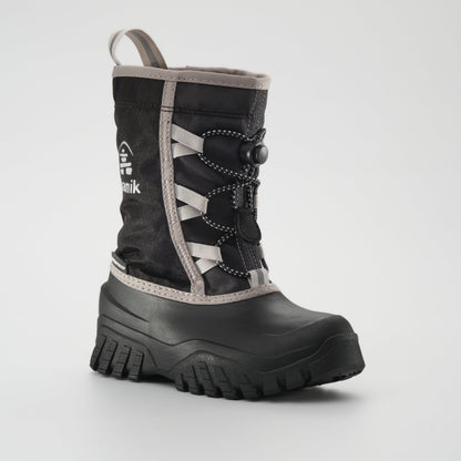 Black-Charcoal : Freezie Kids Winter Boots - Main View