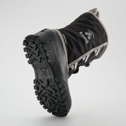 Black-Charcoal : Freezie Kids Winter Boots - Outsole View