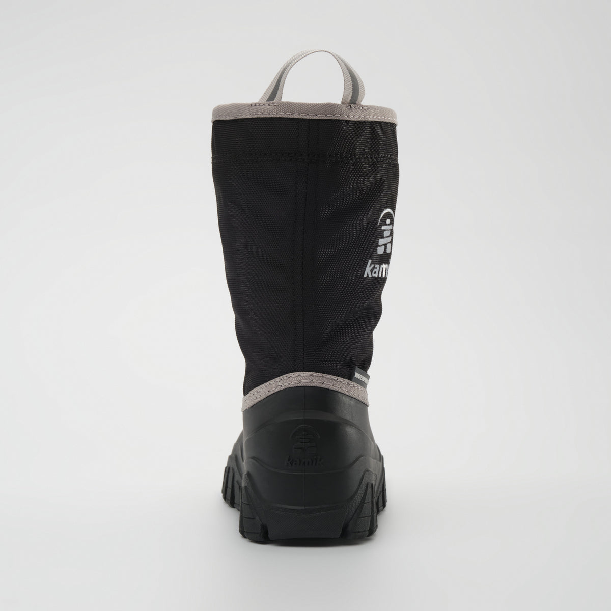 Black-Charcoal : Freezie Kids Winter Boots - Back View