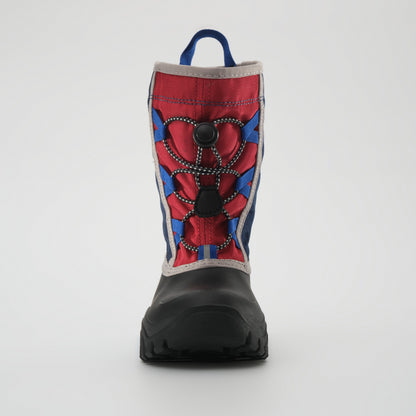 Navy-Red : Freezie Kids Winter Boots - Front View