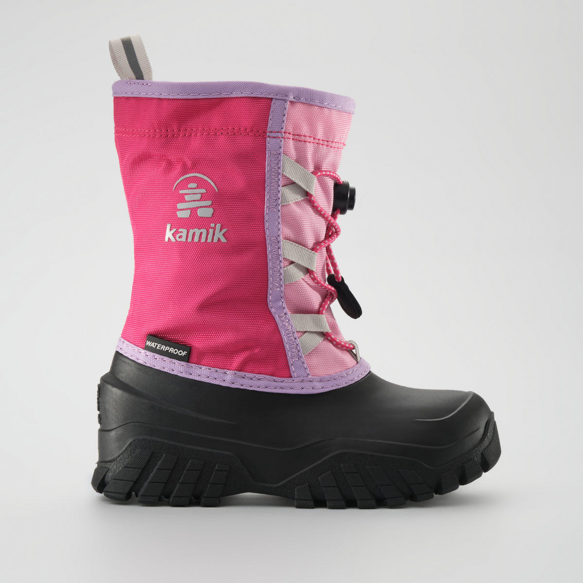 Pink : Freezie Kids Winter Boots - Side View