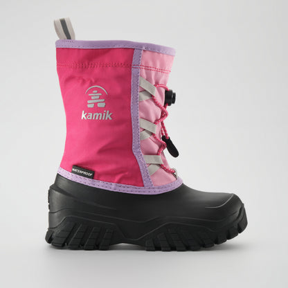 Pink : Freezie Kids Winter Boots - Side View