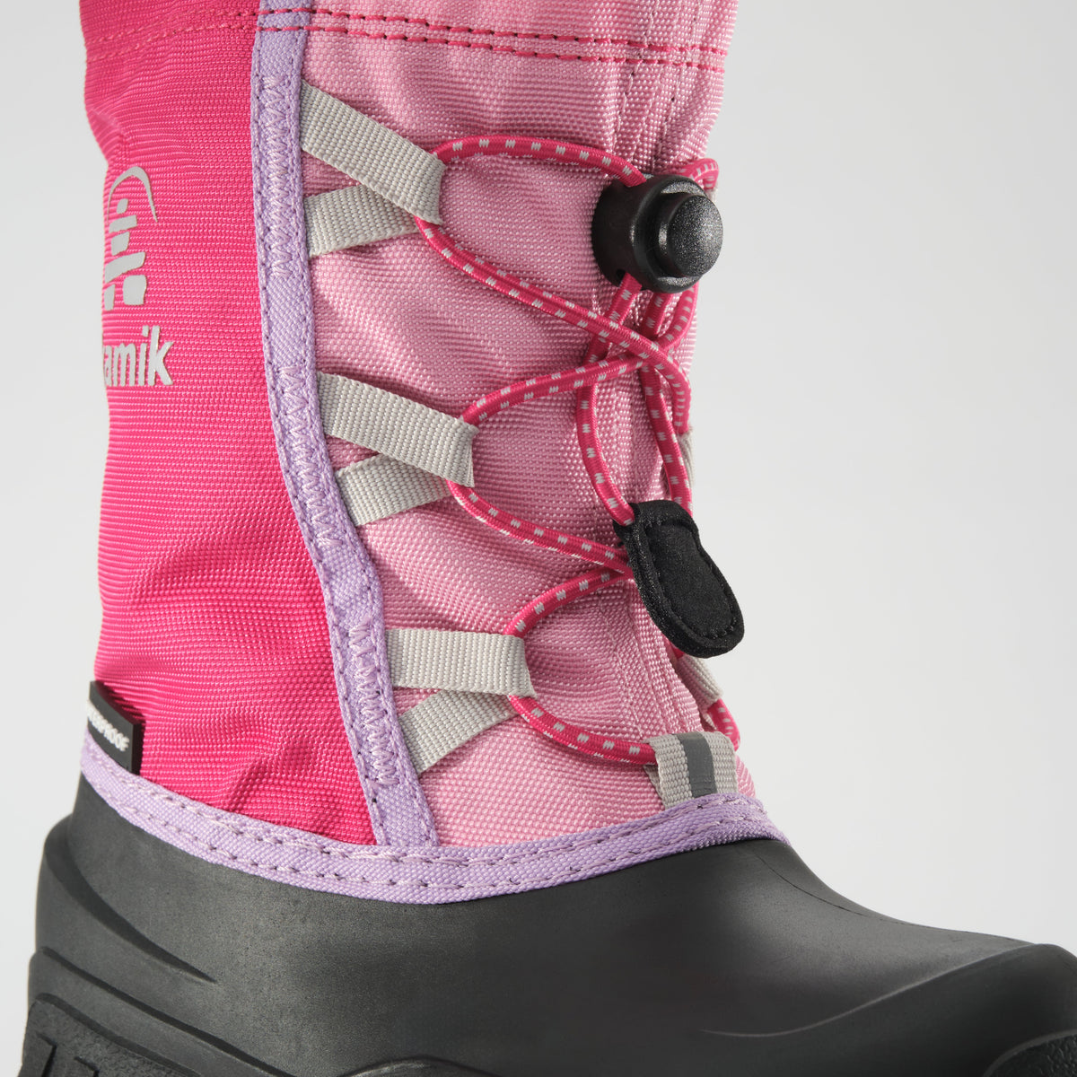Pink : Freezie Kids Winter Boots - Laces View