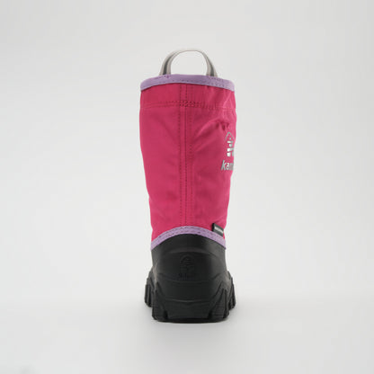 Pink : Freezie Kids Winter Boots - Back View