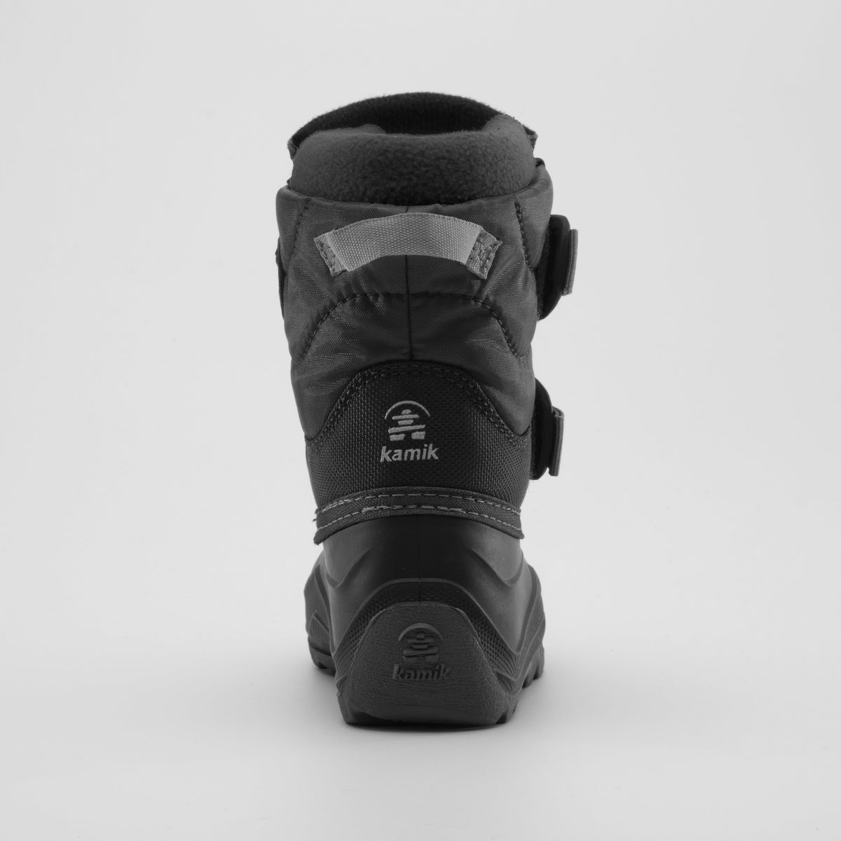 Black : Hibou Toddlers Winter Boots - Back View