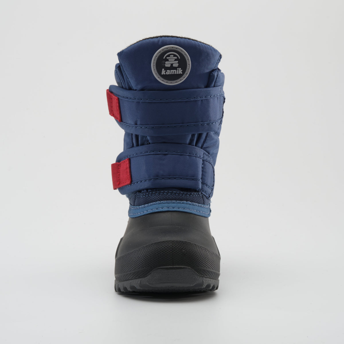 Light Navy : Hibou Toddlers Winter Boots - Front View