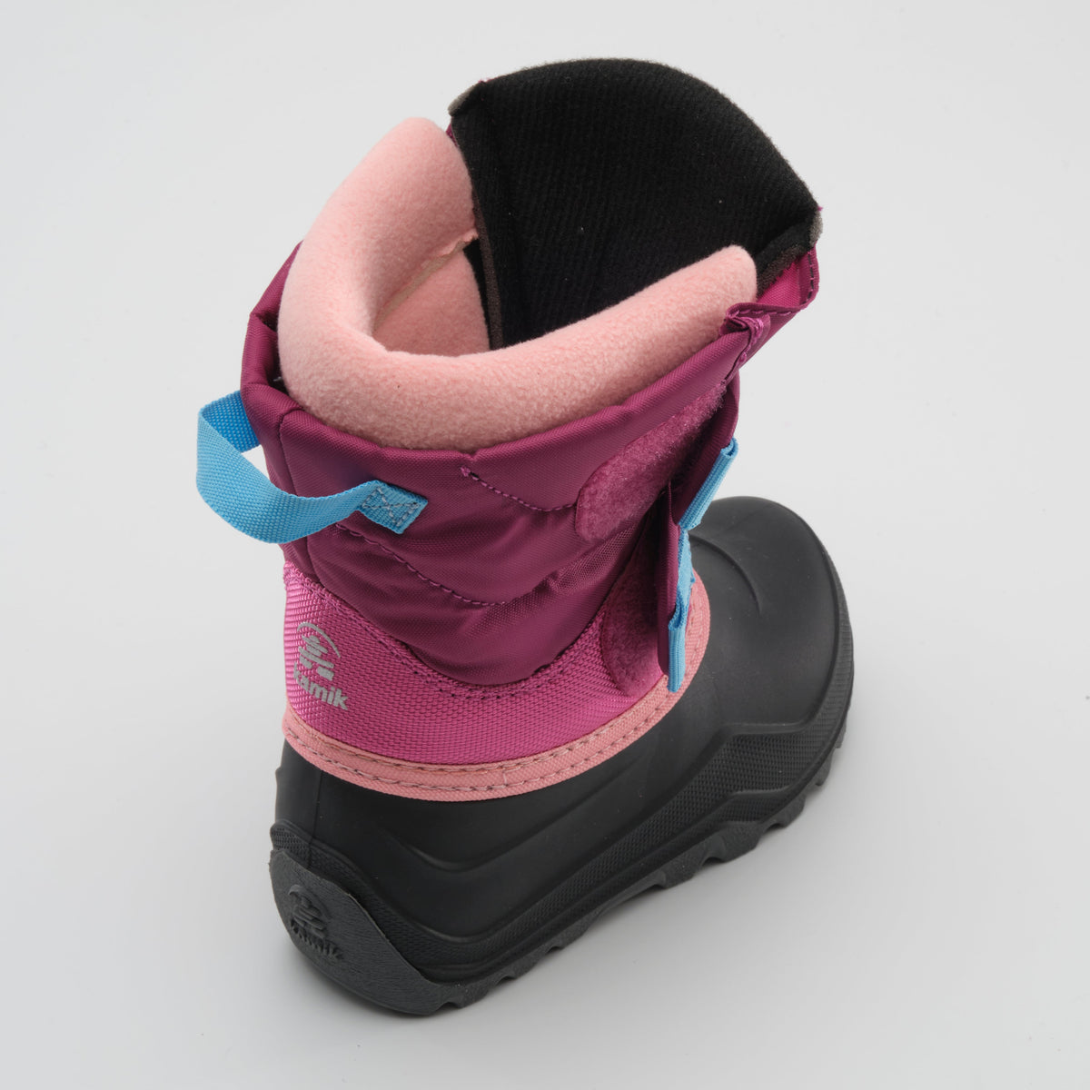 Magenta : Hibou Toddlers Winter Boots - Three-Quarter Back View