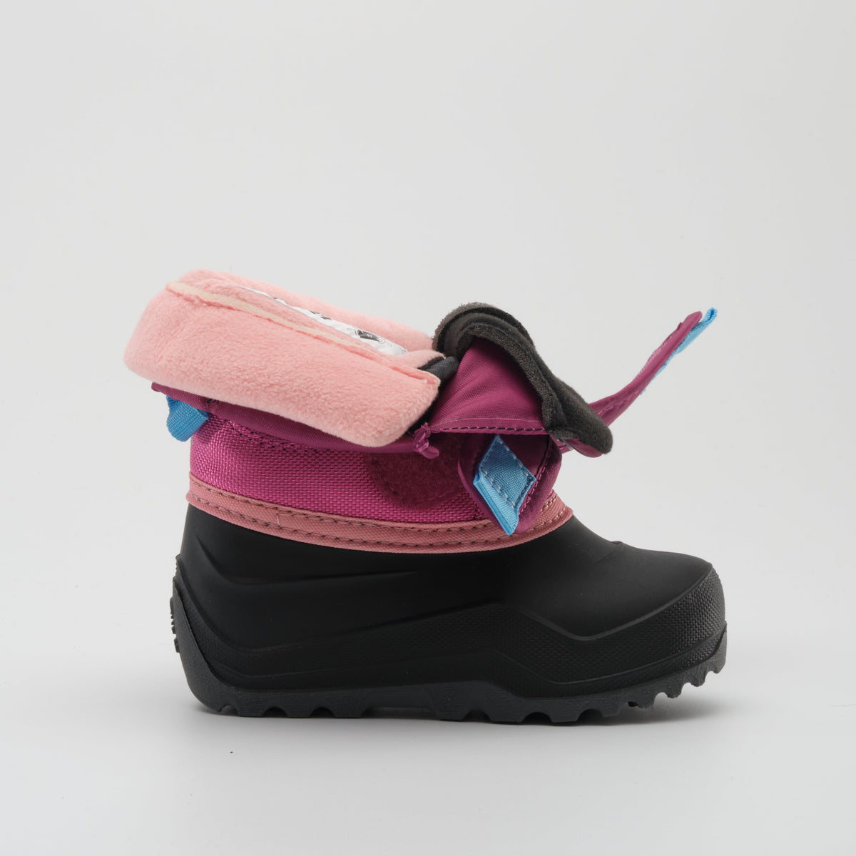 Magenta : Hibou Toddlers Winter Boots - Open Side View