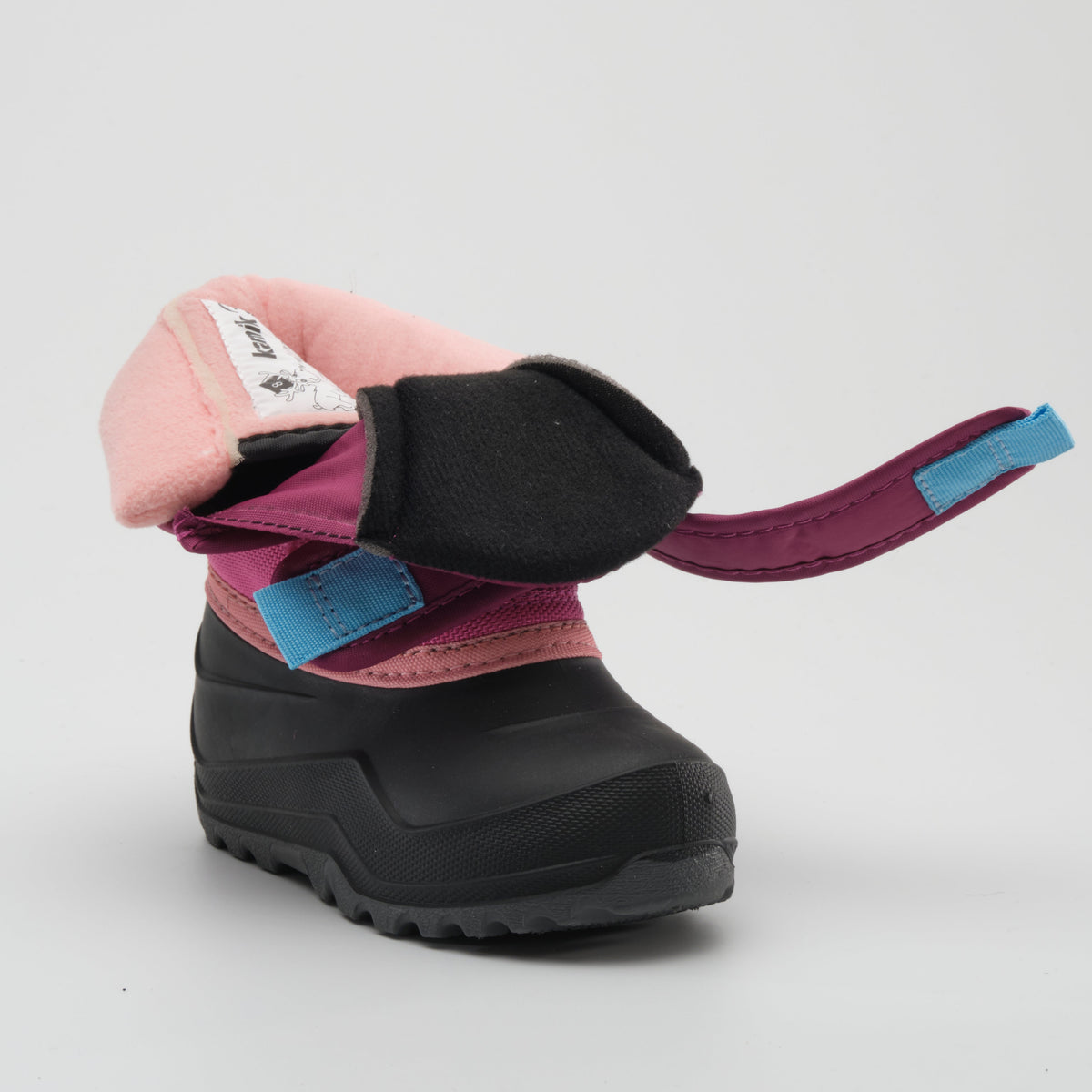 Magenta : Hibou Toddlers Winter Boots - Open Three-Quarter View