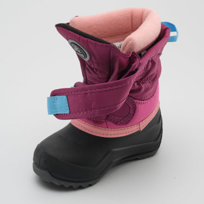 Magenta : Hibou Toddlers Winter Boots - Velcro View