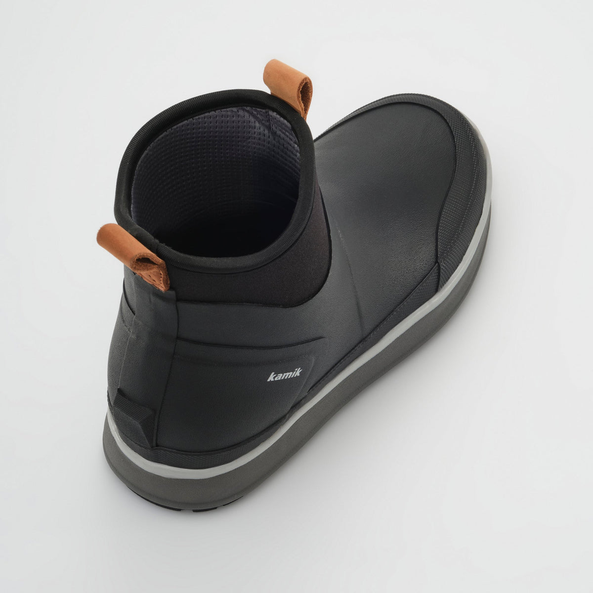 Black : Lowtide Women's Rain Boots - Three-Quarter Back View