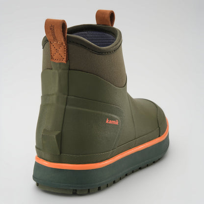 Dark Olive : Lowtide Women's Rain Boots - Three-Quarter Back View