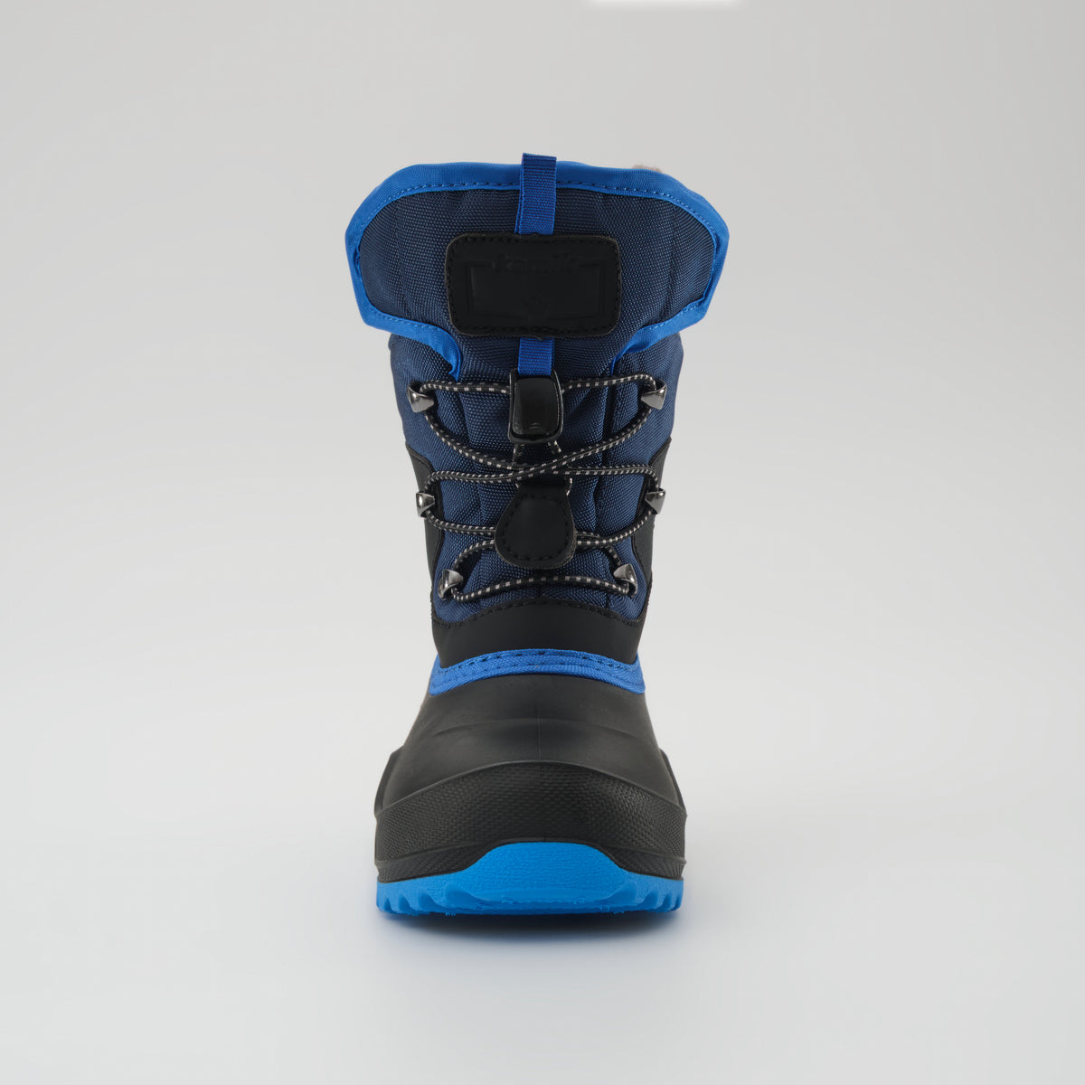 Navy : Luke EZ Kids Winter Boots - Front View
