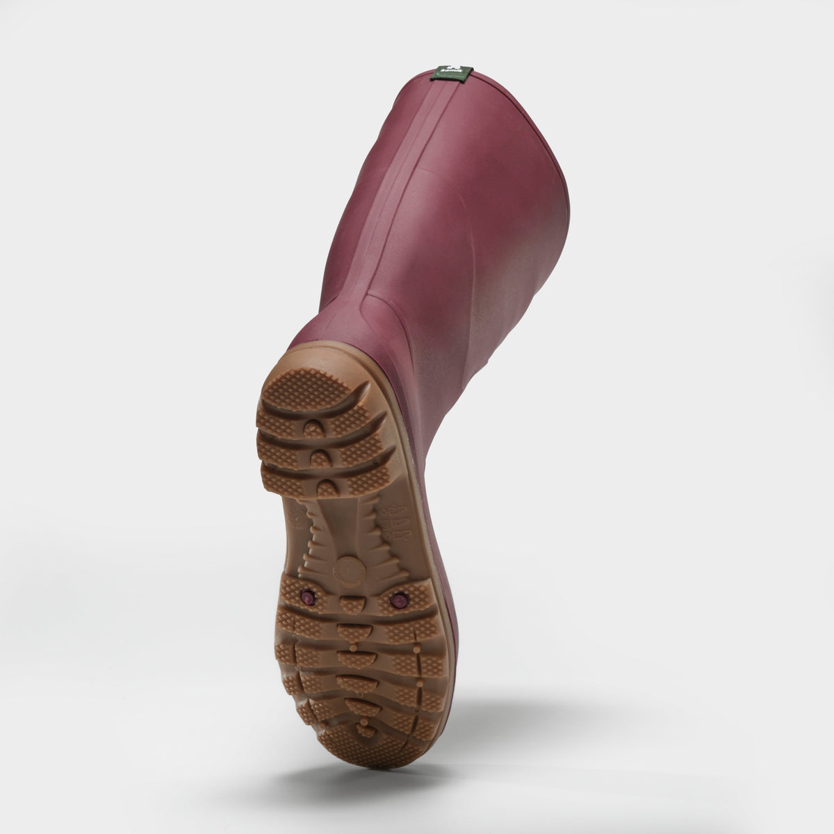 Burgundy : Miranda Women's Rain Boots - Outsole View