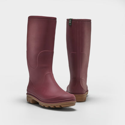 Burgundy : Miranda Women's Rain Boots - Pair View