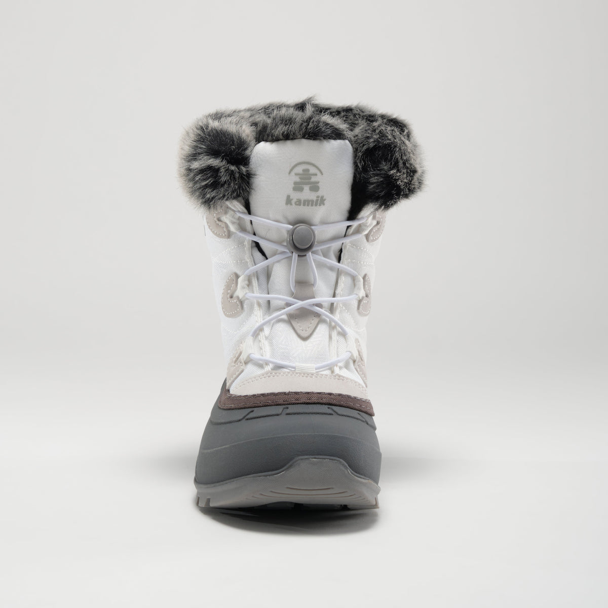 White : Momentum Low 2 Women's Winter Boots - Front View