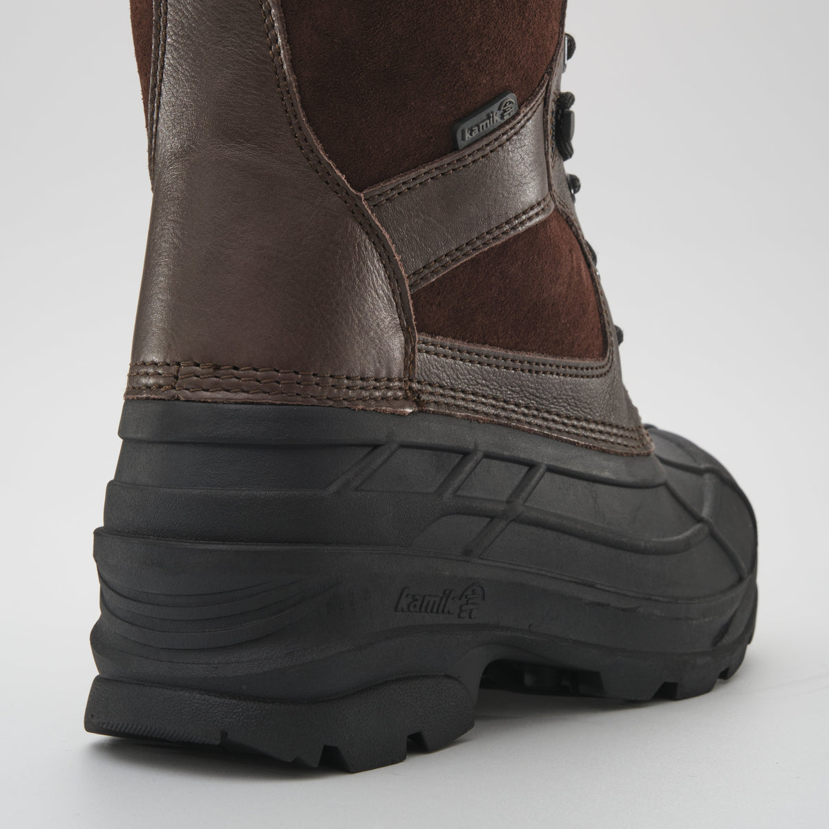 Brown : Nation Plus Men's Winter Boots - Three-Quarter Back View