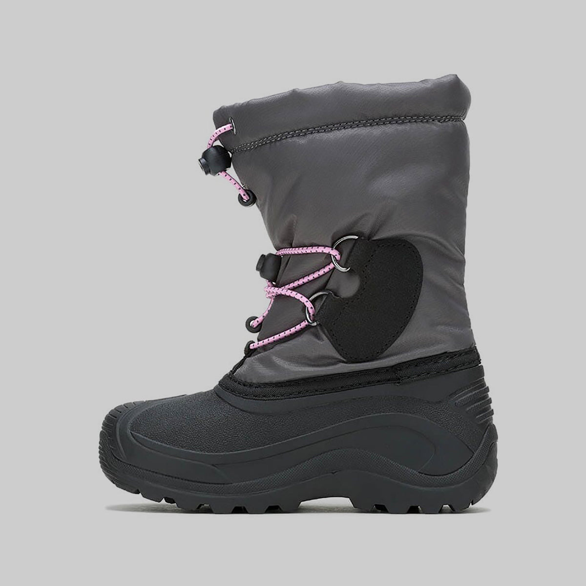 Charcoal : Northpole Kids Winter Boots - Left Side View
