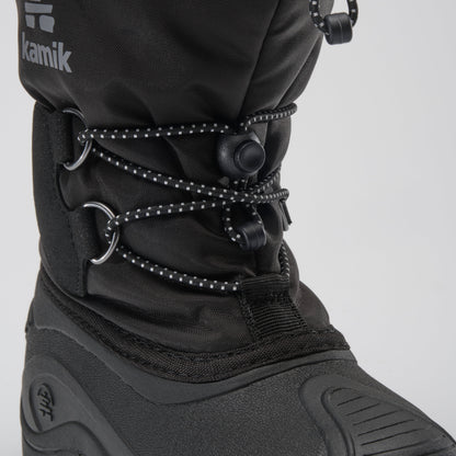 Black : Northpole Kids Winter Boots - Laces View
