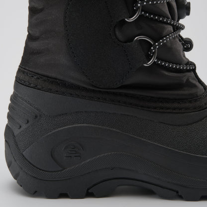 Black : Northpole Kids Winter Boots - Close-up Side View