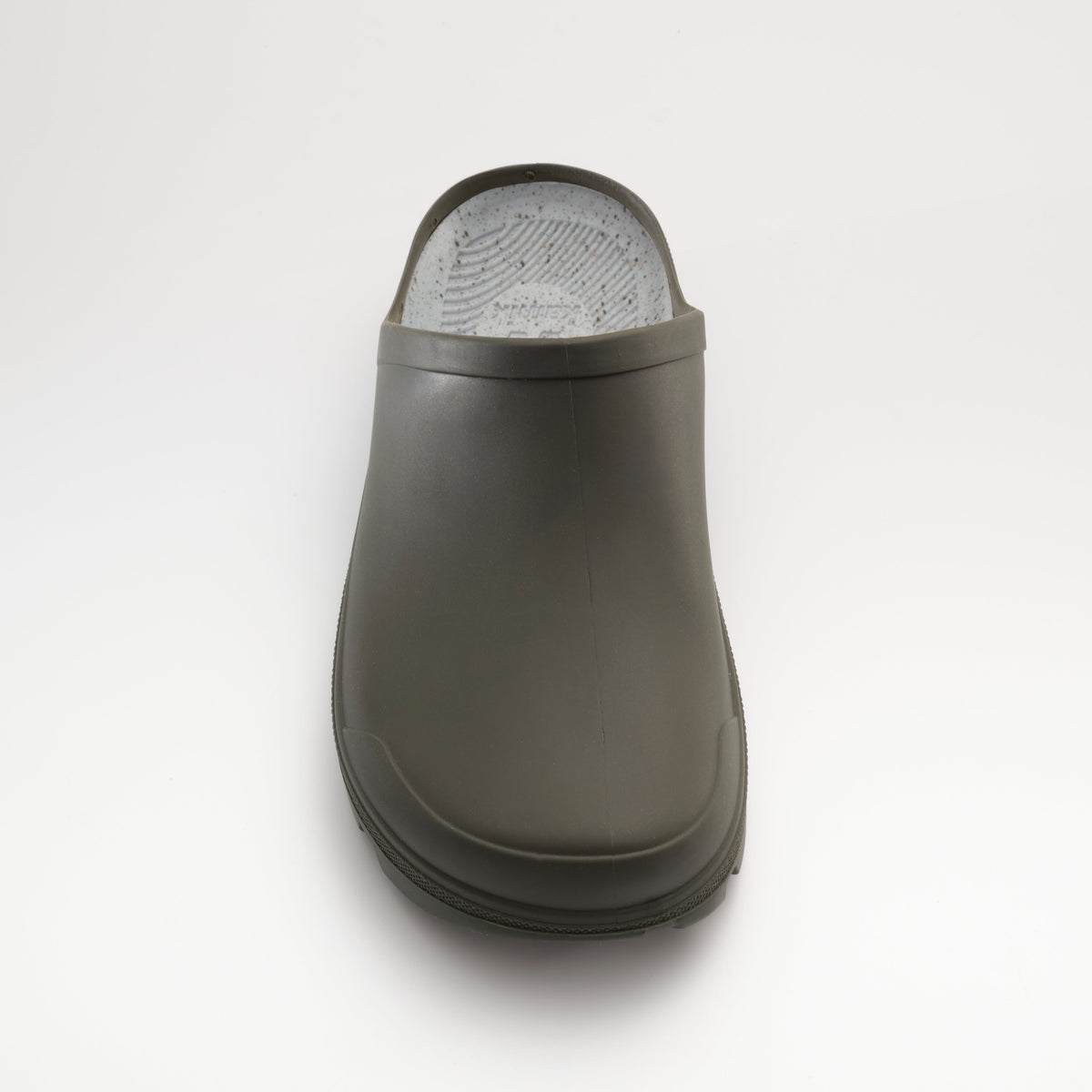 Dark Olive : Nova Unisex Waterproof Clogs - Front View