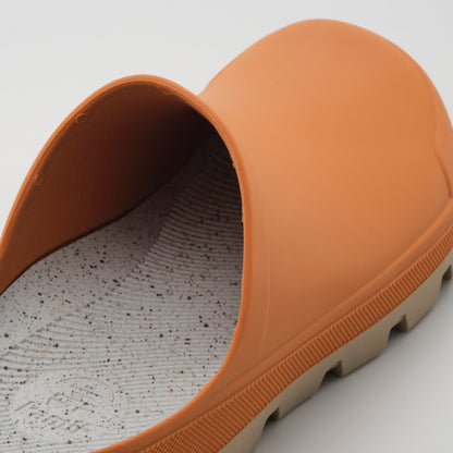 Orange-Fossil : Nova Unisex Comfort Clogs - Inside View