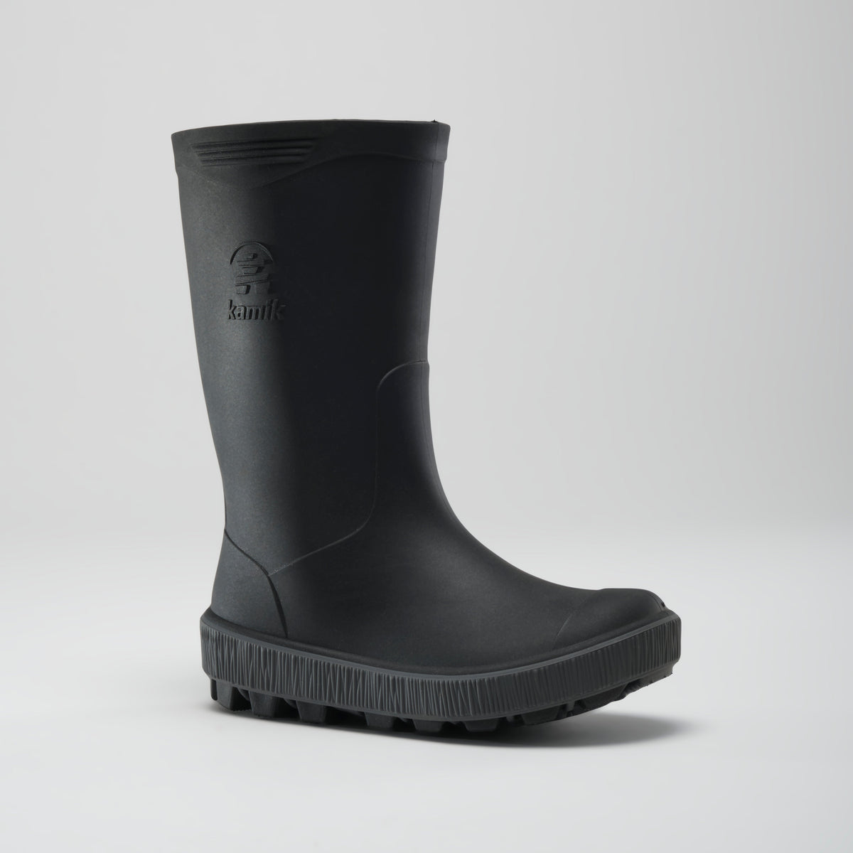Black-Charcoal : Riptide Kids' Rain Boots - Main View