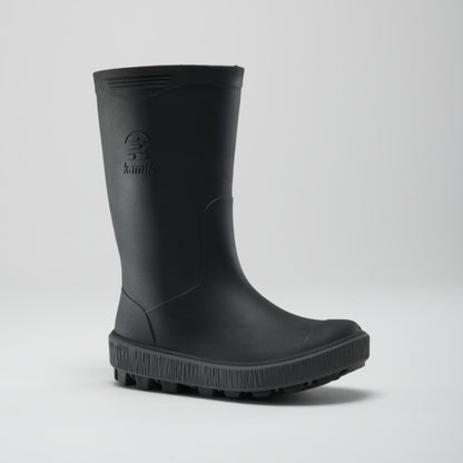 Black-Charcoal : Riptide Kids' Rain Boots - Main View