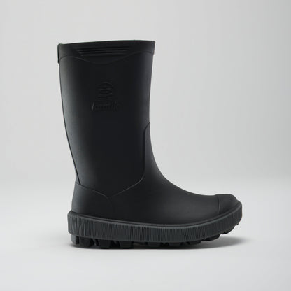 Black-Charcoal : Riptide Kids' Rain Boots - Side View