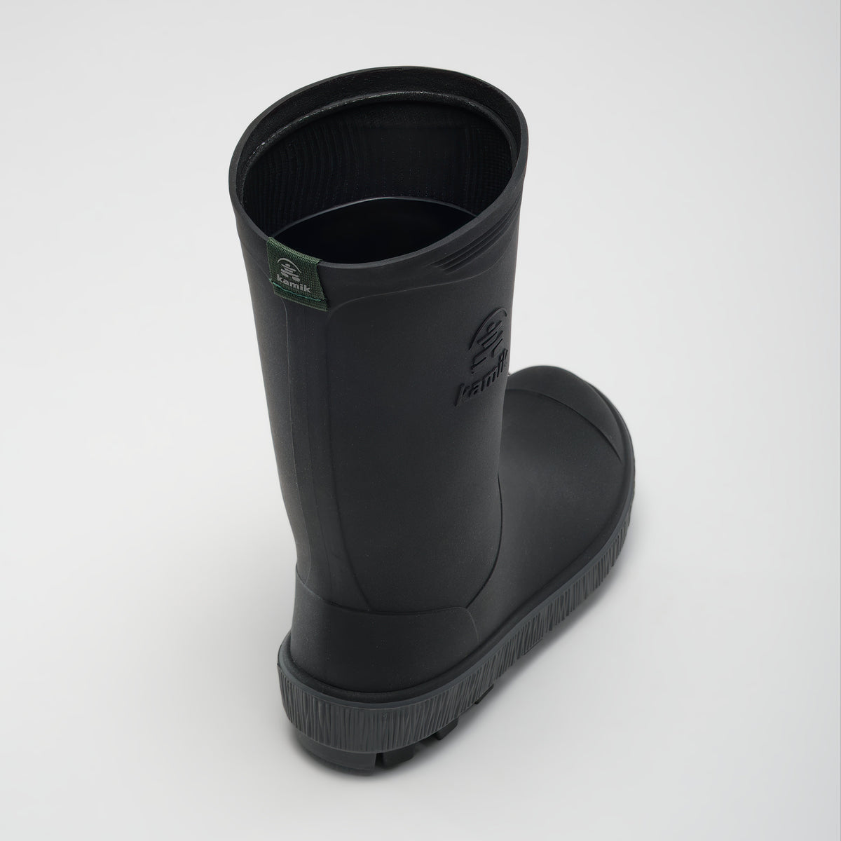 Black-Charcoal : Riptide Kids' Rain Boots - Top View
