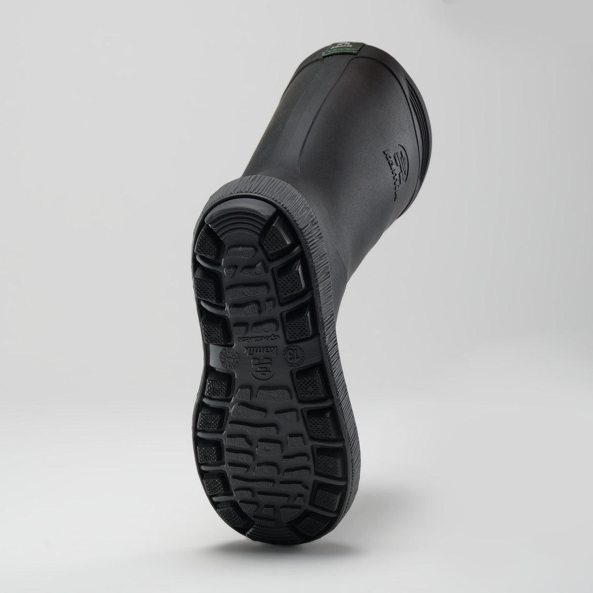 Black-Charcoal : Riptide Kids' Rain Boots - Outsole View