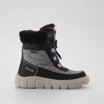 Charcoal : Seeker F Kids Winter Boots - Side View