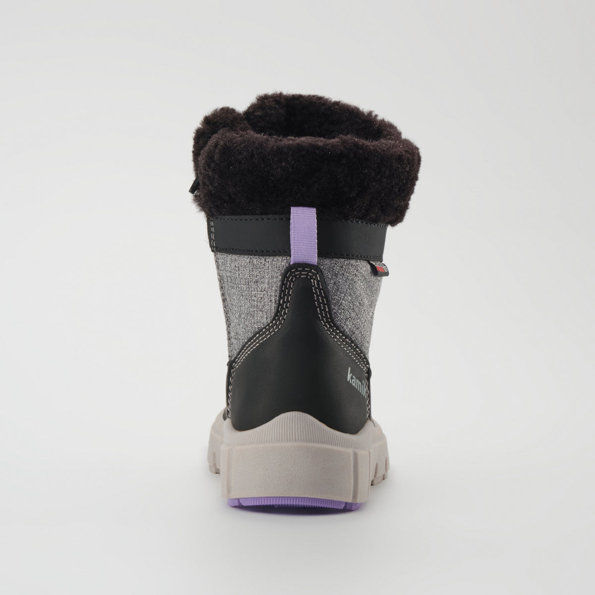 Charcoal : Seeker F Kids Winter Boots - Back View