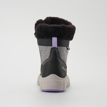 Charcoal : Seeker F Kids Winter Boots - Back View