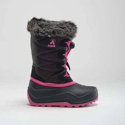 Black-Rose : Snowangel Kids Winter Boots - Side View