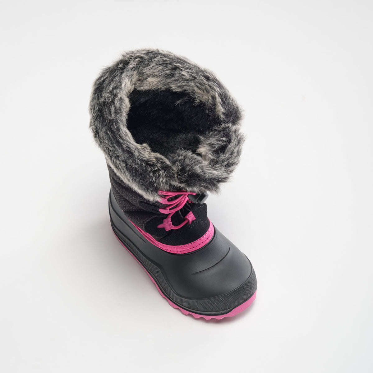Black-Rose : Snowangel Kids Winter Boots - Three-Quarter Top View