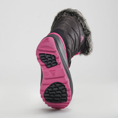 Black-Rose : Snowangel Kids Winter Boots - Outsole View