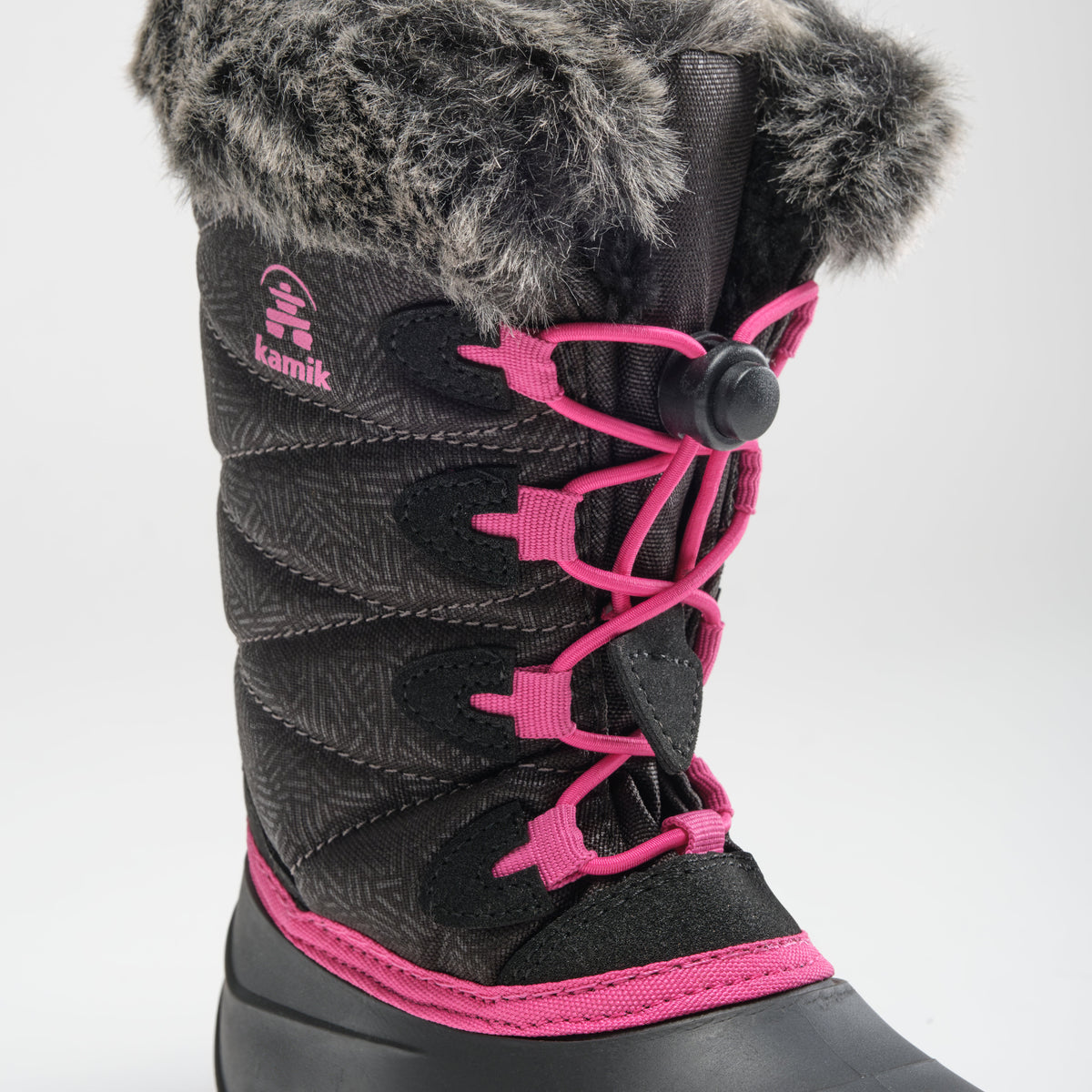 Black-Rose : Snowangel Kids Winter Boots - Laces View