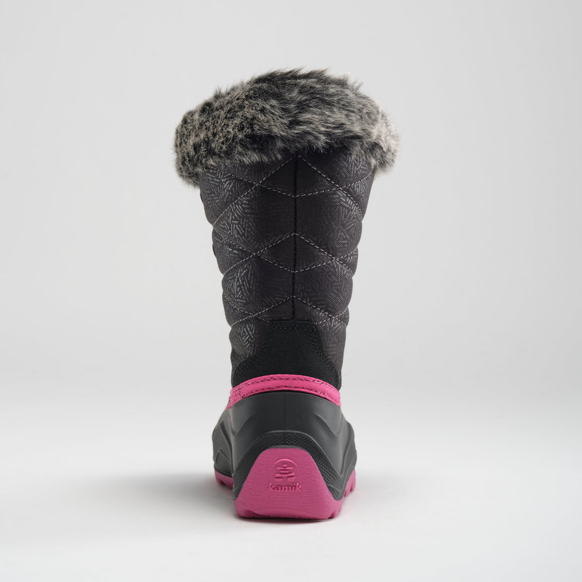 Black-Rose : Snowangel Kids Winter Boots - Back View