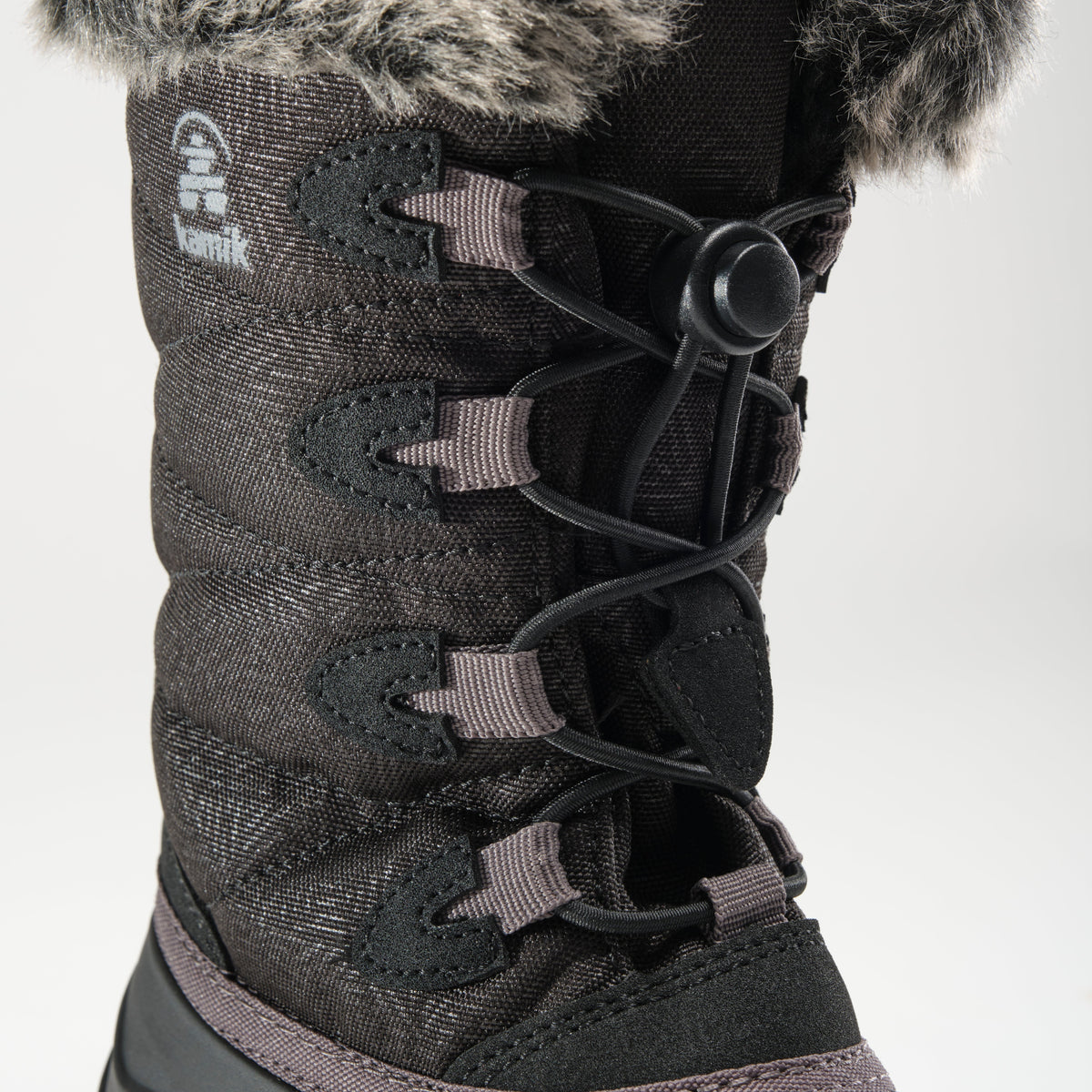 Black : Snowangel Kids Winter Boots - Laces View