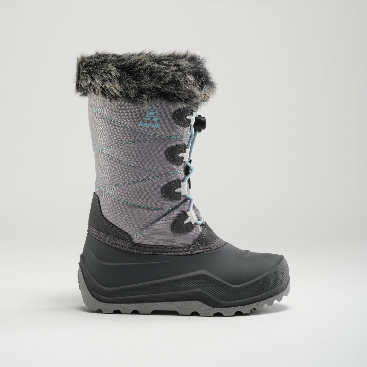 Charcoal : Snowangel Kids Winter Boots - Side View