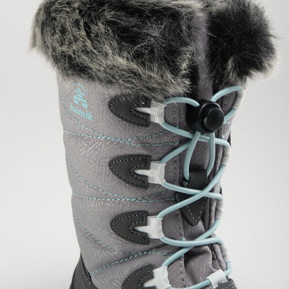 Charcoal : Snowangel Kids Winter Boots - Laces View